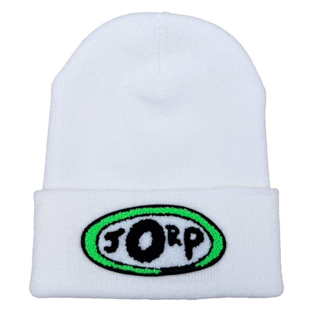 Oval logo patch beanie
