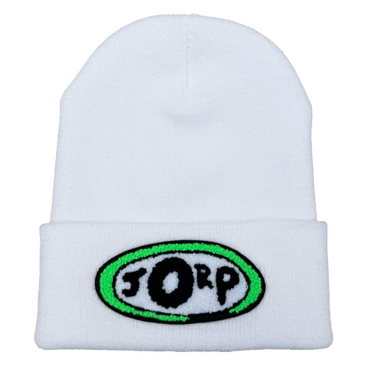 Oval logo patch beanie